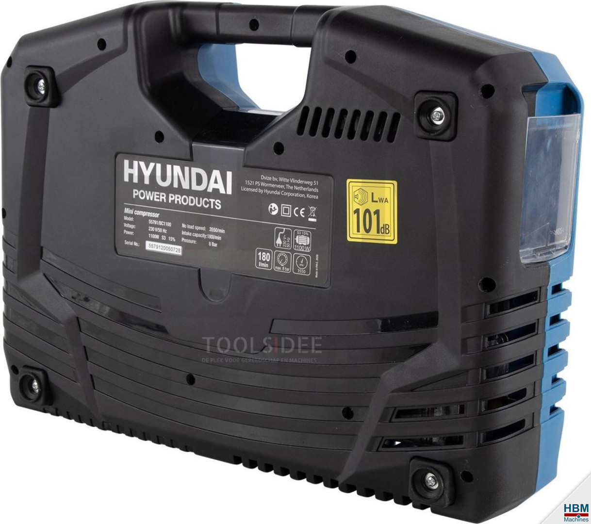 HYUNDAI Gonfleur portable 20V avec batterie et chargeur HPA20V1B2A
