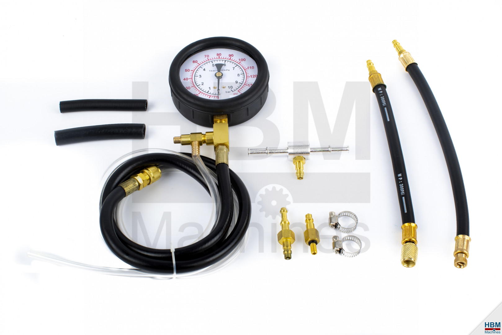 HBM Manomètre numérique de pression des pneus avec affichage LCD 0,2 - 10,4  bar