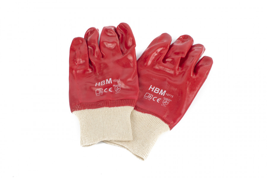 HBM Rode PVC Handschoenen