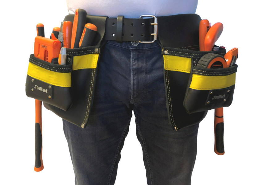 TP ; ceinture porte-outils industrielle, 2 étuis amovibles