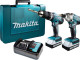 Makita DK18015X1 18V Combiset Klopboor-/Schroefmachine en Slagschroevendraaier