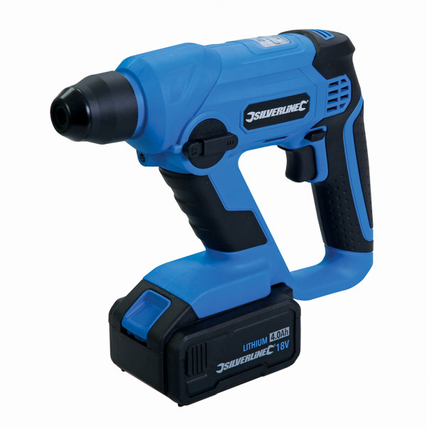 Silverline 18 Volt 4.0AH Professional Accu SDS Plus Marteau perforateur, perceuse à percussion