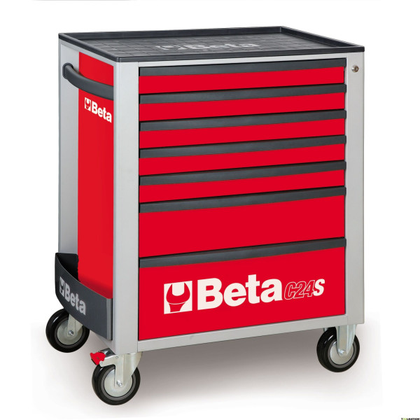 Beta gefüllter Werkzeugwagen BW 2400S G8/E-L - 398-teilig, rot