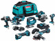 Makita DLX7019TX1 18V Combiset 2x 5,0 Ah Accu met Snellader