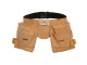 ToolPack Universele Gereedschapsgordel, 2 Vaste Holsters, Rolbandmaat- & Hamerhouder, Suede, Verstelbare Draagriem