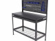 HBM 122 Cm Stalen Werkbank Met Achterwand en 33 Delige Accessoires Set