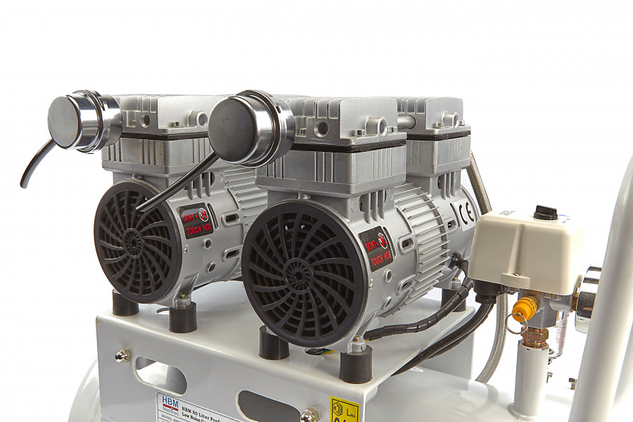 HBM 50 Liter Professionele Noise Compressor | HBM Machines