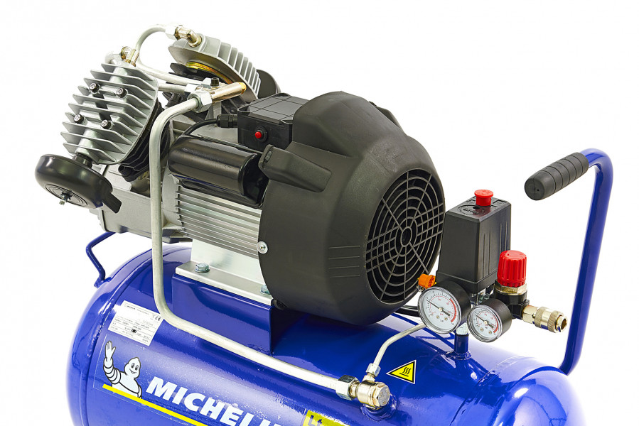 Compresseur vertical Michelin 50 litres 2HP sans huile à entraînement direct