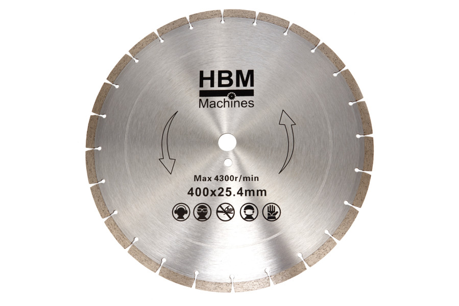 HBM 400 mm Zaagblad voor HBM Professionele Betonzaag / Bandenzaag / Motorslijper 3750W - 74cc met 40