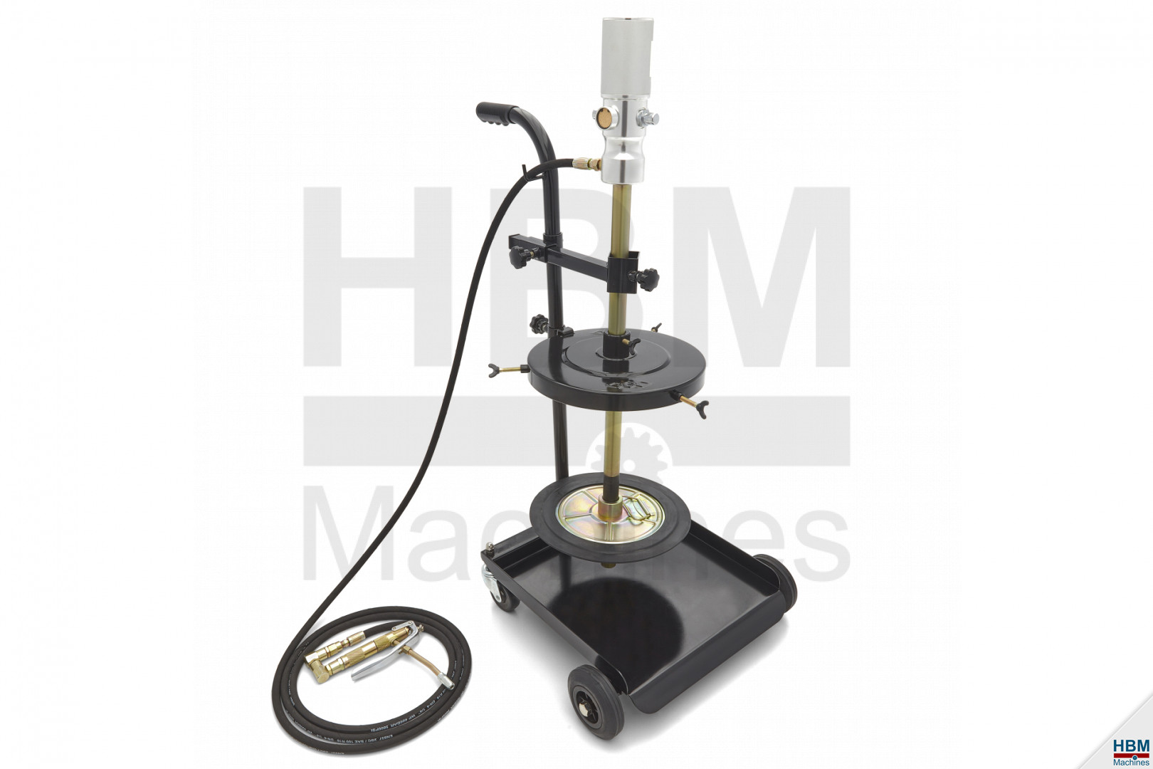 HBM Pompe à graisse pneumatique mobile, pompe de graissage 20 - 60 kg