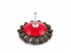 HBM 75 mm Schijfborstel met gedraaid staaldraad met 6 mm Opname