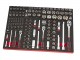AOK Professionele 130 Delige 1/4", 3/8", 1/2" Doppenset Foam Inlay