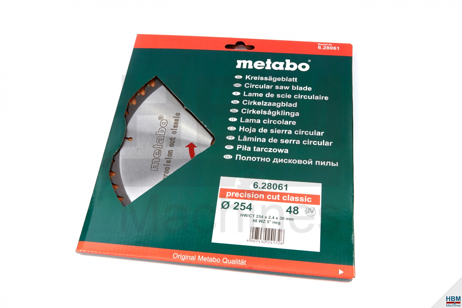 Begrijpen gemakkelijk te kwetsen Luchten Metabo 254 x 2,4 x 30 mm Zaagblad voor Hout | HBM Machines