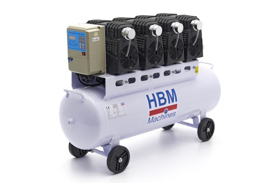 HBM 120 Liter Professioneller Geräuscharmer Kompressor - Modell 2