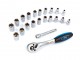 HBM 1/4" Professionele Ratel inclusief 20 doppen en verlengstuk