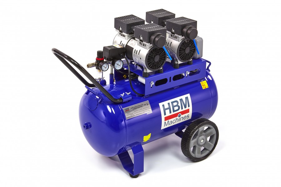 repetitie interval heuvel HBM 70 Liter Professionele Low Noise Compressor Model 2 | HBM Machines