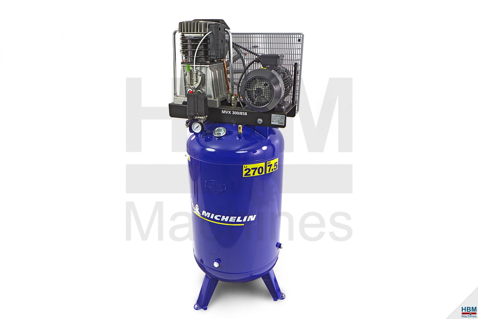 Kinematica binnenplaats positie Michelin 270 Liter Verticale Compressor 7,5 Pk | HBM Machines
