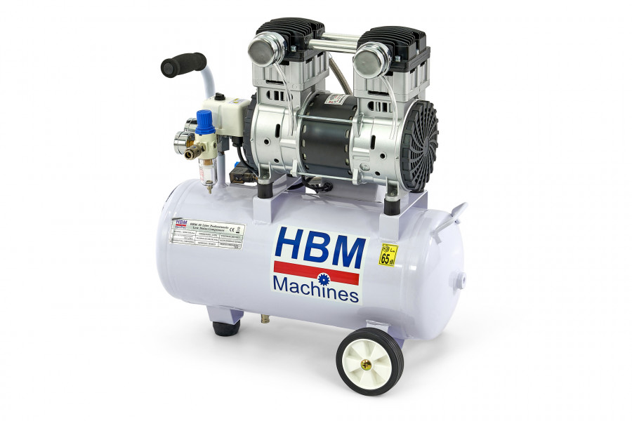 HBM 30 Liter PK Professionele Low Noise Compressor | HBM Machines