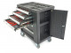 HBM Premium Gevulde gereedschapswagen 154-delig Met Carbon Inlays- Zwart