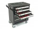 HBM 154 Delige Premium Gevulde gereedschapswagen Met Deur en Carbon Inlays- ZWART