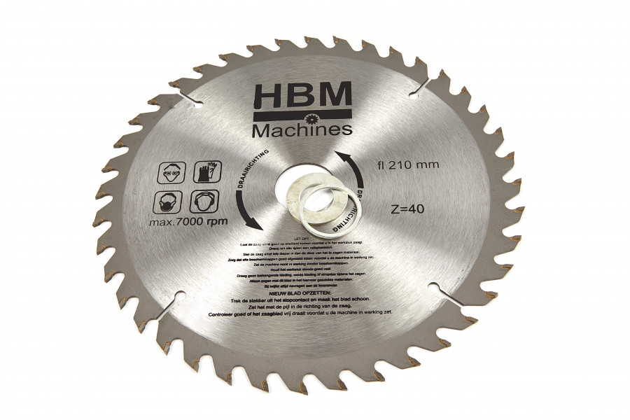 basketbal Uitvoeren omverwerping HBM 210 mm. Cirkelzaagbladen voor Hout. | HBM Machines