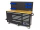 HBM werkbank met deur en achterwand 10 laden 158 cm zwart