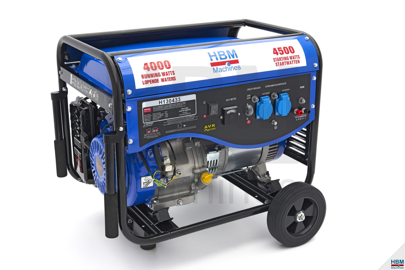 HBM 4300W Generator, Aggregat mit 389 cc Benzinmotor, 230 V
