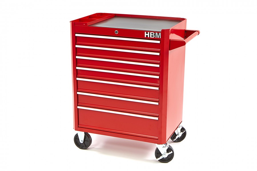 HBM gereedschapswagen 7 laden rood HBM Machines