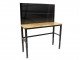 HBM 131 cm Werkbank met Houten Werkblad en Achterwand