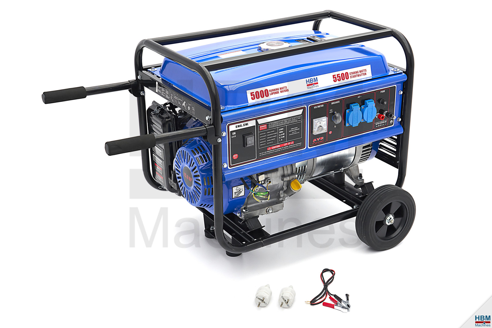 HBM 5.500W generator met 420 cc benzinemotor, 230V HBM Machines