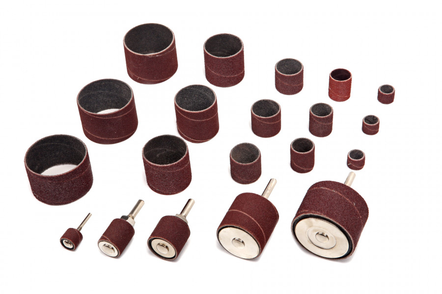 Kit de 25 tambours de ponçage pour perceuse avec tige de 1,4 cm et 1