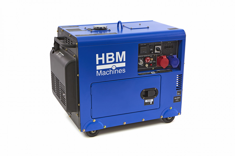 HBM 7.900W Standby Silent Generator met 498 cc dieselmotor, 400V/230V/12V