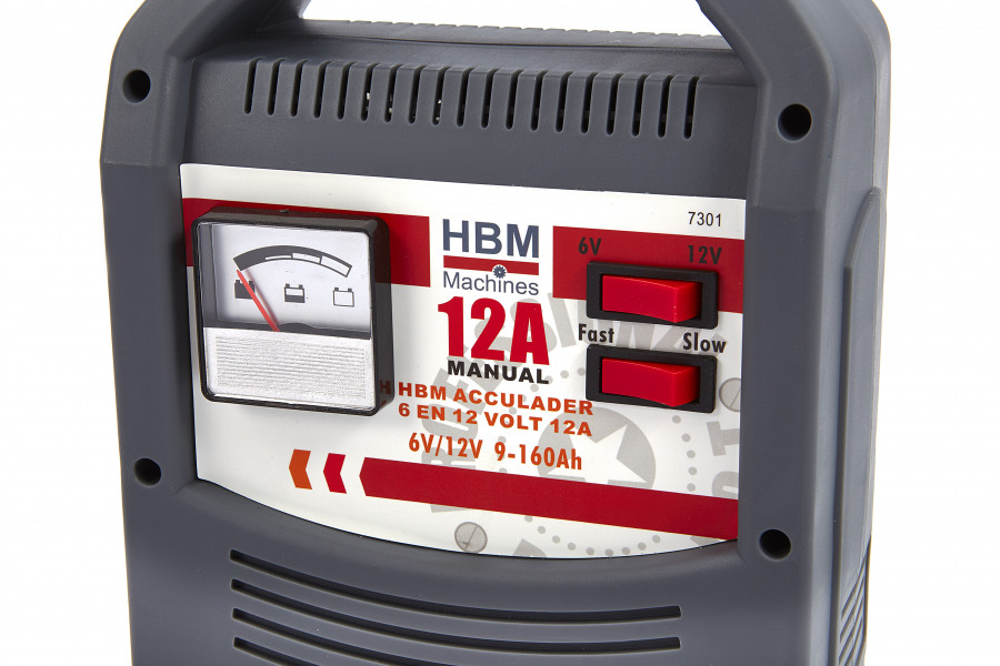 aantrekkelijk kop methaan HBM Acculader 6 en 12 Volt 12A | HBM Machines