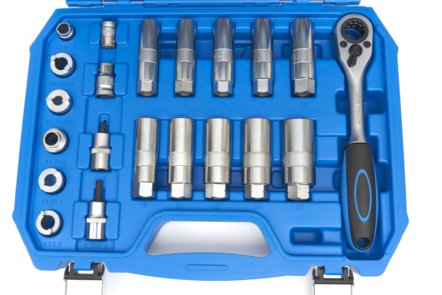 Stoßdämpfer Werkzeug Set 18-Teilig für Stoßdämpfer aus Chrom Vanadium Stahl  günstig online