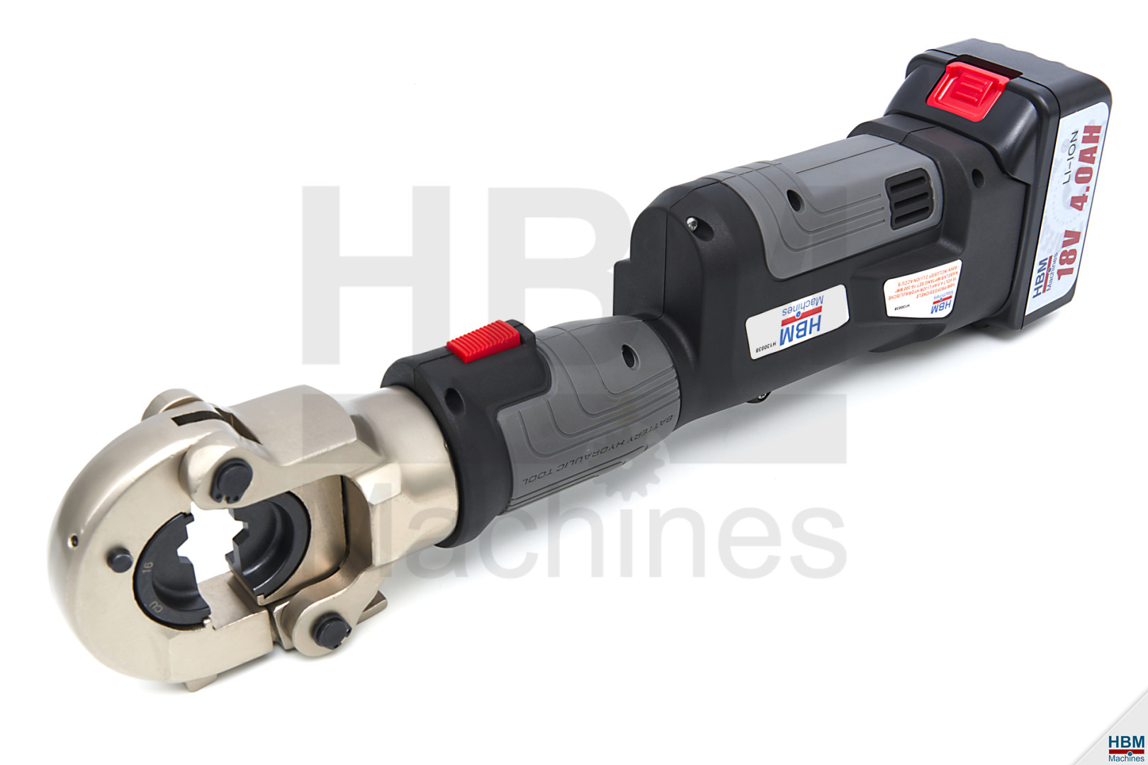 HBM Pince à sertir électrique hydraulique professionnelle 16-400mm2 - 120KN  - 18V- 4.0Ah
