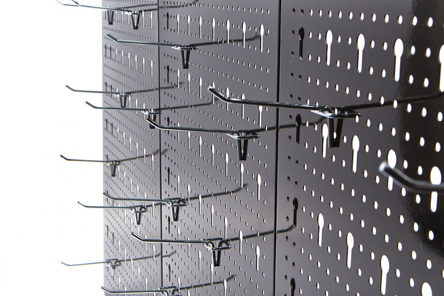 Panneaux perforés pour rangement d'outils avec 25 crochets et