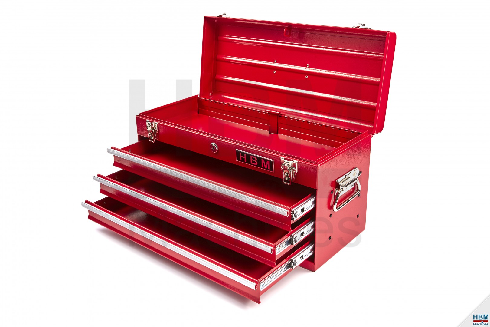 Caisse à outils avec 3 tiroirs - 4 tiroirs remplis – rouge