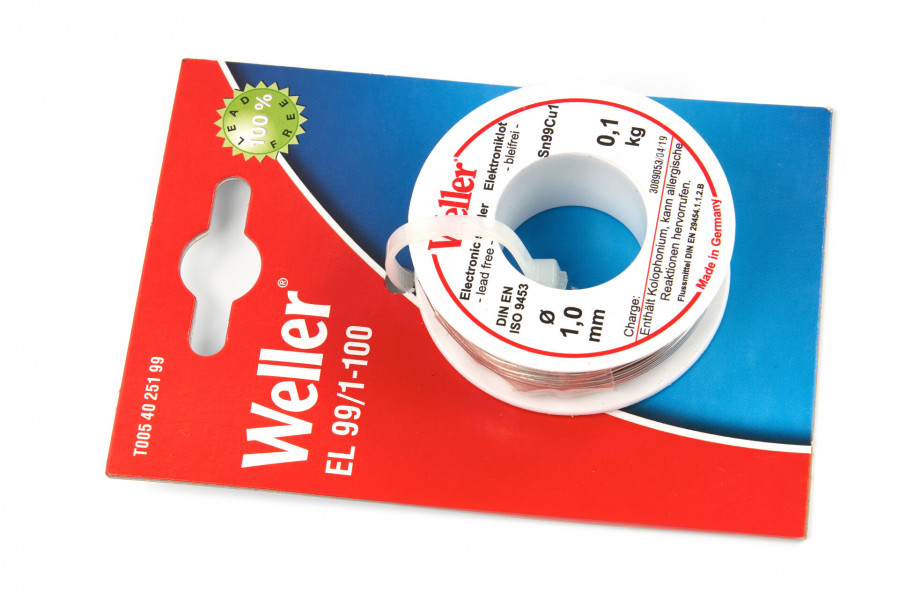 Weller EL 99/1-100 Soldeertin loodvrij - 1mm - 100g - T0054025199 33643752831