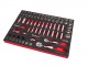 HBM Professionele 74 Delige 3/8", 1/2" Doppenset Foam Inlay voor HBM Gereedschapswagen