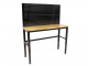 HBM 131 cm Werkbank met Houten Werkblad en Achterwand