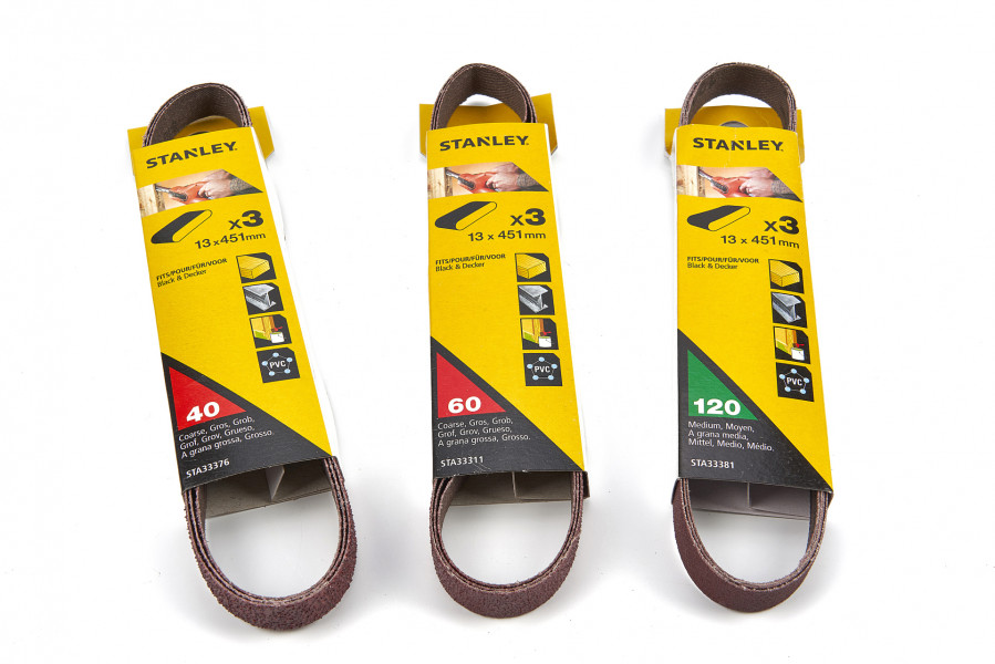industrie hek Beschuldiging Stanley 3 Delige 13 x 451 mm. Schuurbandenset Voor De Black & Decker KA900E  Powerfile