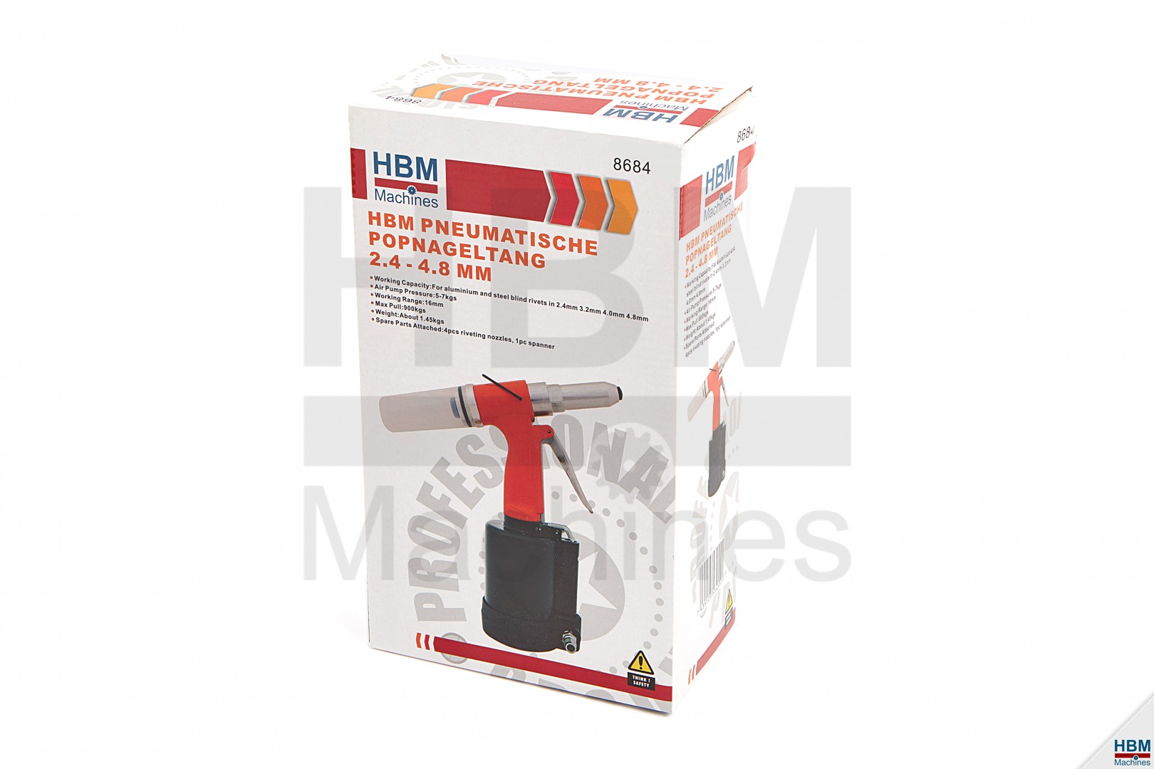HBM Riveteuse pneumatique aveugle 2,4 - 4,8 mm