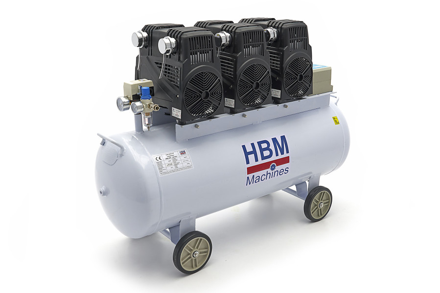 HBM 6 PK 150 Liter Professionele Low Noise Compressor - Model 2