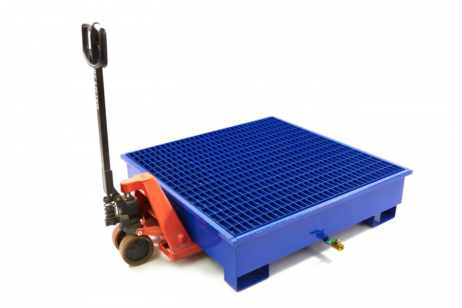 HBM 260 Liter Olievaten Opvangbak Lekbak Voor 4 Vaten HBM Machines