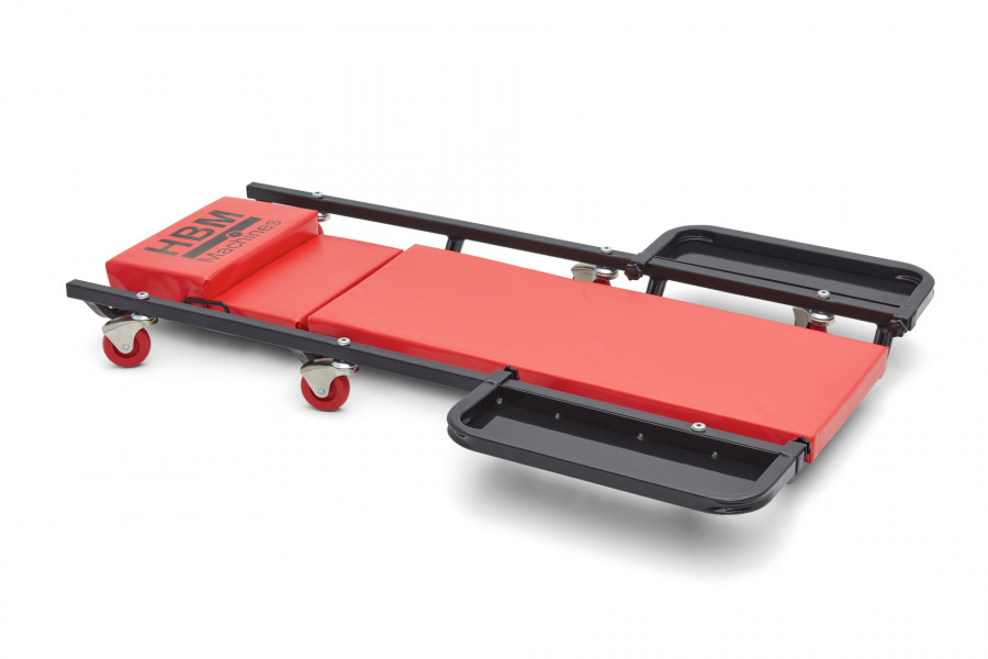 HBM Tapis inclinable mobile de mécanicien, tapis roulant de garage avec  plateaux à outils