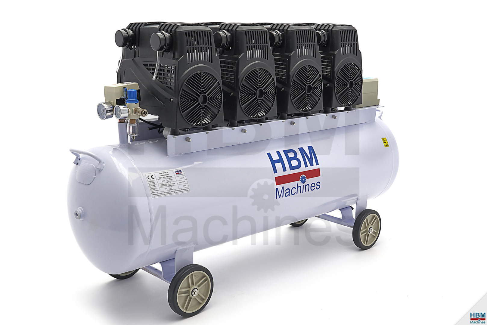 HBM 8 HP - 200 litres Compresseur professionnel silencieux SGS