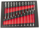 HBM 22 Delige Ring Ratel Steeksleutelset in Carbon Foam inlay voor Gereedschapswagen