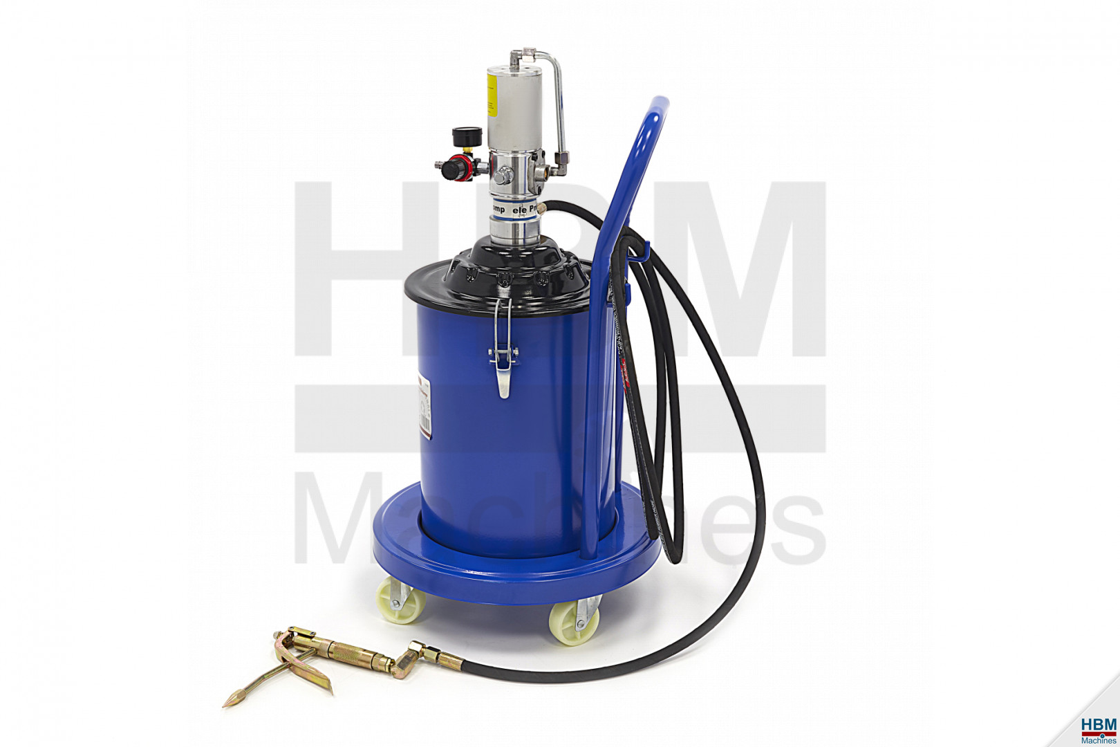 HBM Pompe à graisse pneumatique mobile, pompe de graissage 20 - 60 kg