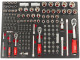HBM 145 Delige Doppenset met Ratels in Carbon Foam inlay voor Gereedschapswagen