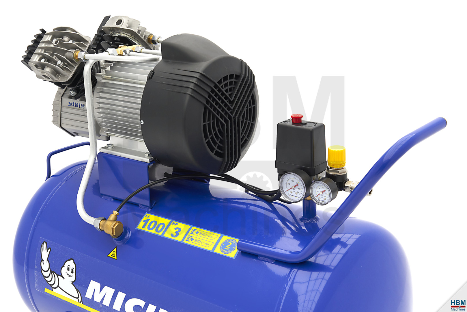 Kluisje waarschijnlijkheid glans Michelin compressor 100 liter 3PK - 230 Volt 1129102951 | HBM Machines